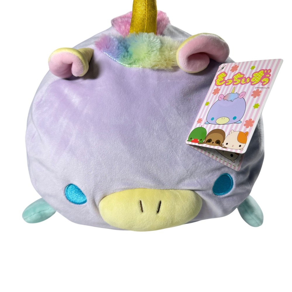 Mocchiizu Purple Unicorn Squishy Plush Pillow Japan Jumbo Rainbow 16" NEW NWT